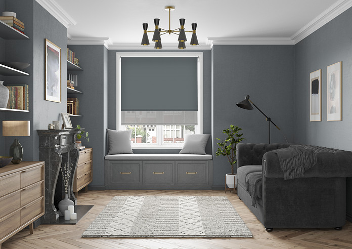 Rimini (Blackout), Storm Cloud & Optima Dawn - Double Roller Blind - Image 5